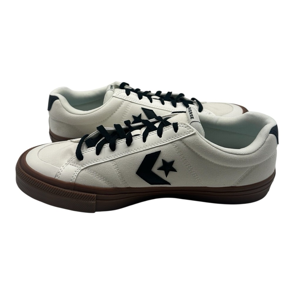 Converse Sport‎ Casual Ox Shoes Men's Size 10 White Black Low Sneakers A13787C - Picture 3 of 10